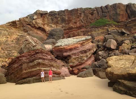 Multi colour cliffs at Salema